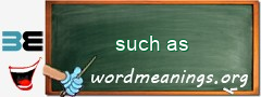 WordMeaning blackboard for such as